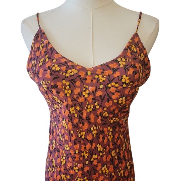 NWT Zara Purple Floral Maxi Dress Size Small - Picture 3 of 6